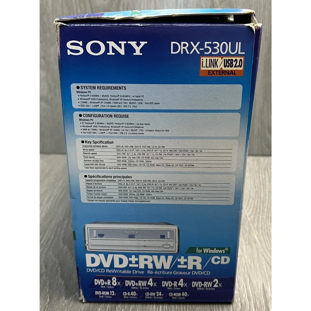 Sony‎ DRX-530UL DVD RW R DVD CD Rewritable Drive Vintage Computer Equipment